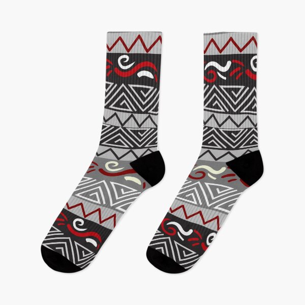 Item preview, Gray and Maroon Christmas pattern with Nordic ornament  designed and sold by trendingatees.