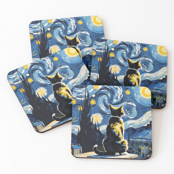 Item preview, If Banksy Met Van Gogh - A Cat and the Starry Night designed and sold by Butler in the Home.