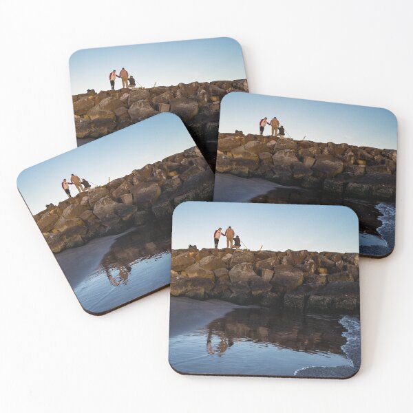 Item preview, Fishing on the Rocks at sunrise, A Serene and Peaceful photography designed and sold by nachodramis.