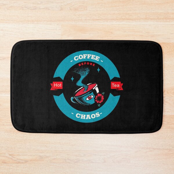 Item preview, Vintage Hot Tea Brew - Teal & Red Coffee House Emblem for Tea Lovers designed and sold by Coder-T.