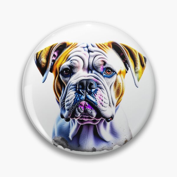 Item preview, American Bulldog dog portrait in watercolor. designed and sold by KingJeffCage.