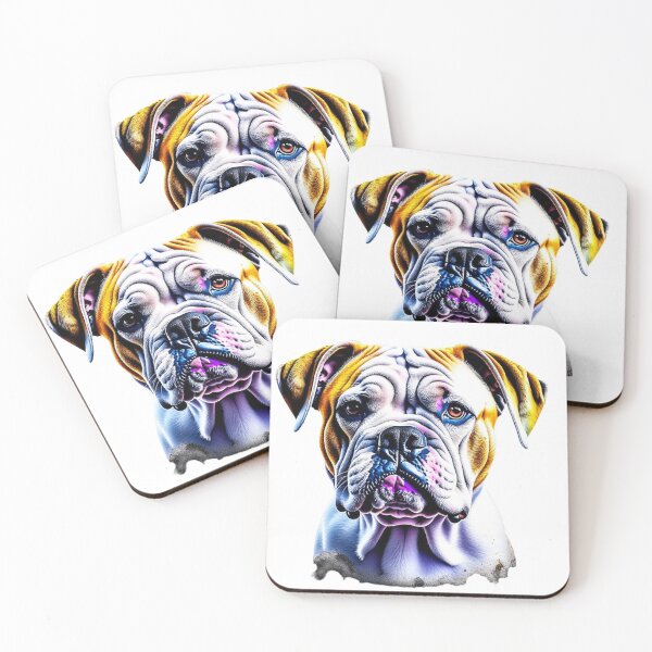 Item preview, American Bulldog dog portrait in watercolor. designed and sold by KingJeffCage.