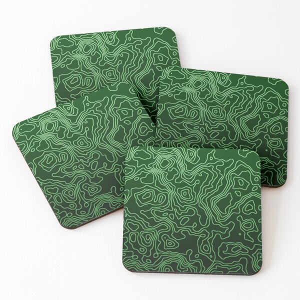 Item preview, Green Topographic Map designed and sold by NerdCAMOS.
