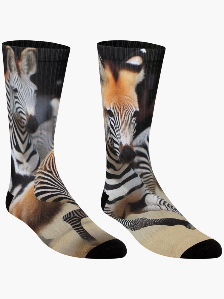 Thumbnail 3 of 5, Socks, Fox Zebra designed and sold by ComputerContent.