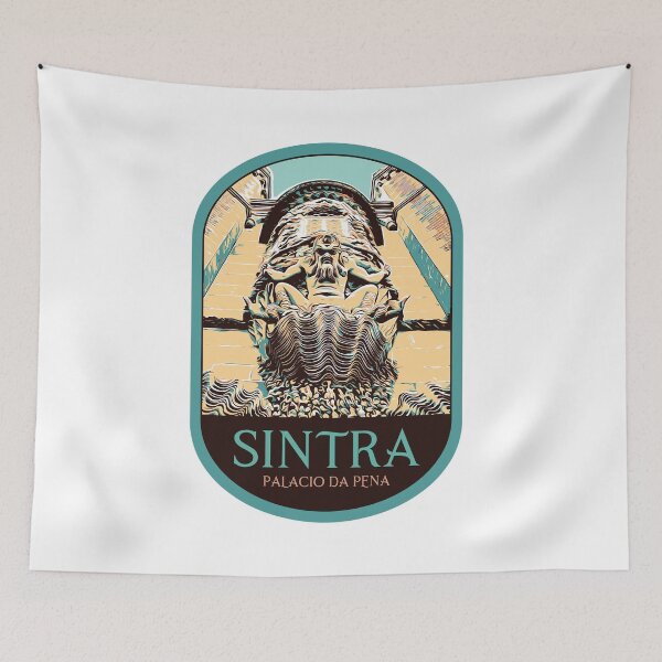 Item preview, Enchanting Entrance: Pena Palace Illustration from Sintra, Portugal designed and sold by Lemomo-artworks.