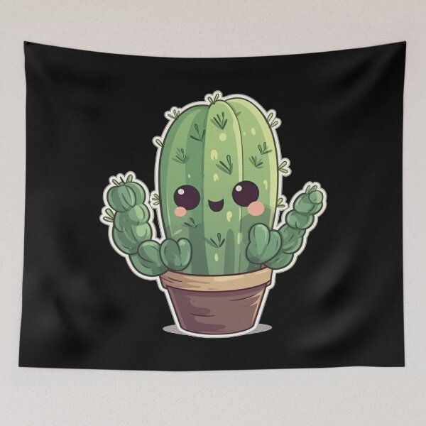 Item preview, Happy Chibi Cactus  designed and sold by KawaiiArtStyle.