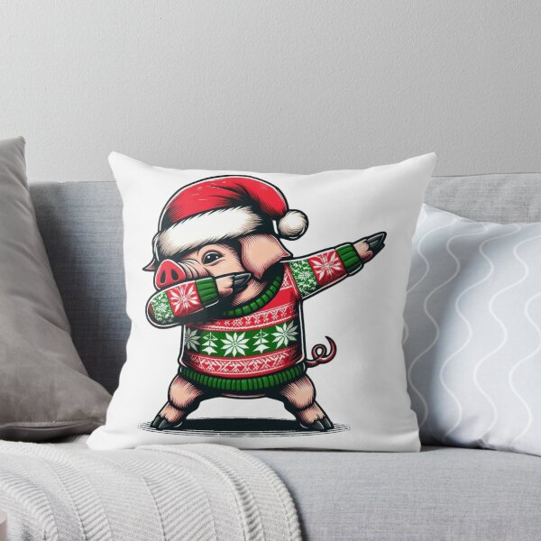 Item preview, Dabbing Pig with Santa Hat designed and sold by HeadTurningArt.