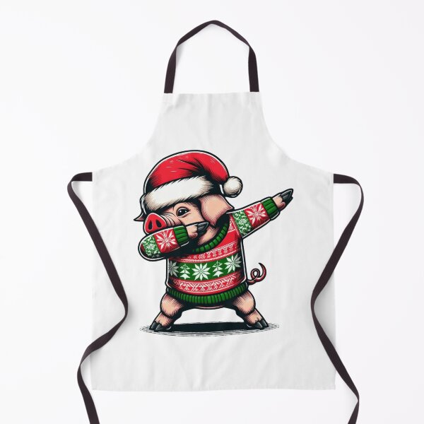 Artikelvorschau, Tupfendes Schwein mit Weihnachtsmütze entworfen und verkauft von HeadTurningArt.