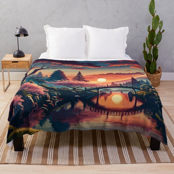 Item preview, Sunset Serenity in Japanese Garden designed and sold by RyanBelandres.