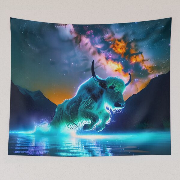 Item preview, Blacklight Style Yak Luminous Leap designed and sold by Matt's Artificial Nature.