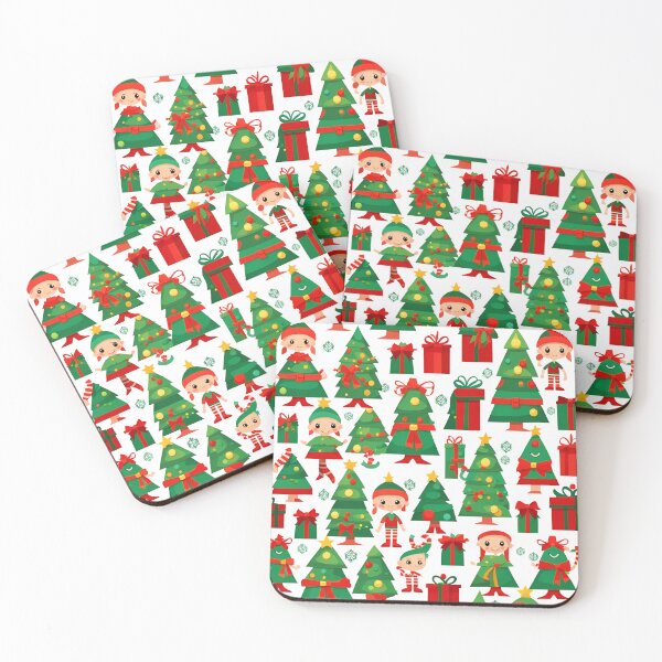 Item preview, Cute elves and Christmas tree designed and sold by PhantomPopcorn.