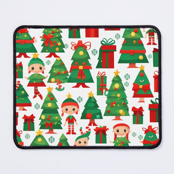 Item preview, Cute elves and Christmas tree designed and sold by PhantomPopcorn.
