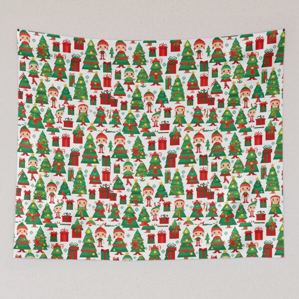 Item preview, Cute elves and Christmas tree designed and sold by PhantomPopcorn.