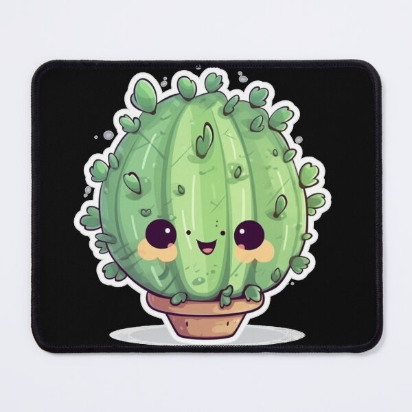 Item preview, Happy Chibi Round Cactus  designed and sold by KawaiiArtStyle.