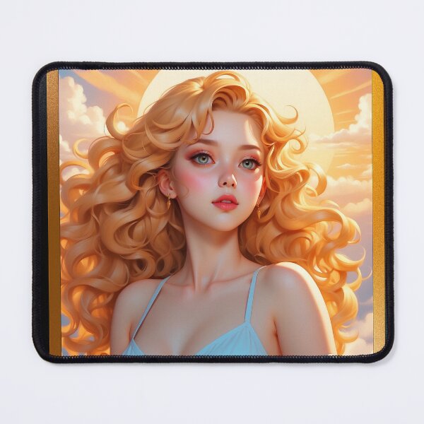 Item preview, Dawn Anime Girl In Radiating Light Alluring Portrait AI Concept Art by Xzendor7 designed and sold by Xzendor7 Digital Art Creations.