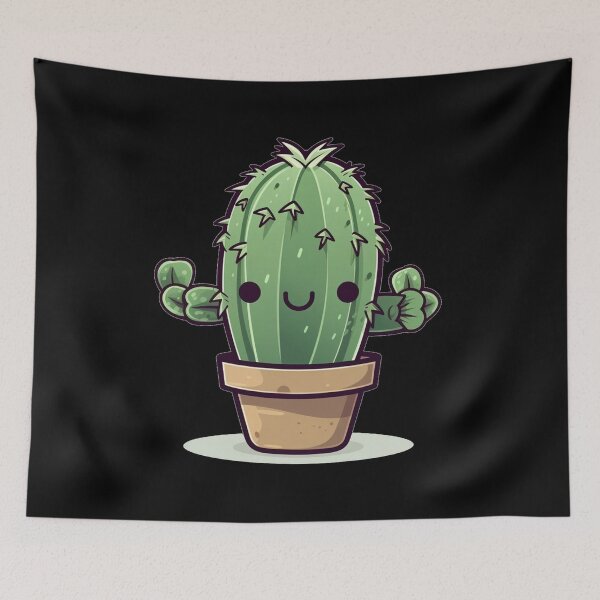 Item preview, Happy Kawaii Chibi Cactus  designed and sold by KawaiiArtStyle.