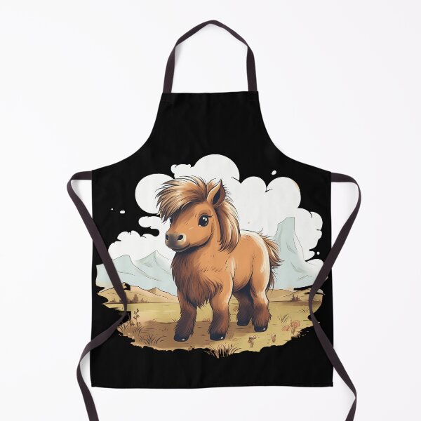 Item preview, Cute Kawaii Style Design Of A Beautiful Shetland Pony Horse In Icelandic Nature designed and sold by NBSStore.