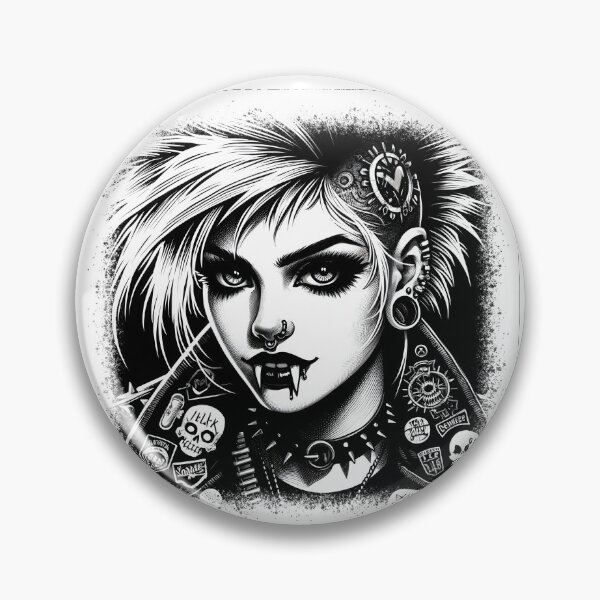 Item preview, Ink Drawing of a Punk Vampire designed and sold by Truck Stop One.