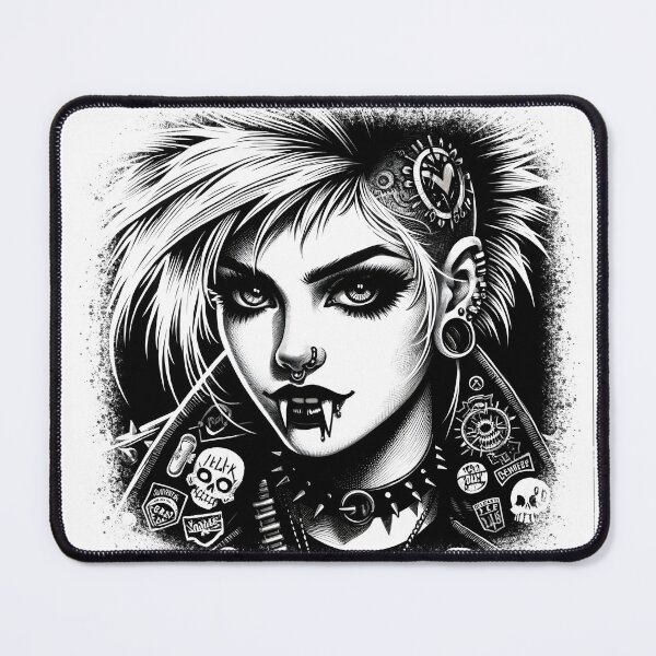Item preview, Ink Drawing of a Punk Vampire designed and sold by Truck Stop One.