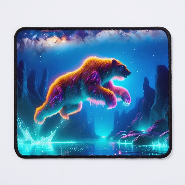 Item preview, Blacklight Style Cave Bear Luminous Leap - Prehistoric designed and sold by Matt's Artificial Nature.