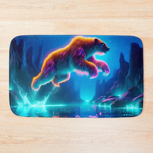 Item preview, Blacklight Style Cave Bear Luminous Leap - Prehistoric designed and sold by Matt's Artificial Nature.