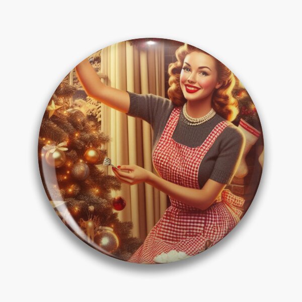 Item preview, 50s style Christmas decorating the tree designed and sold by SeeingBeyond.