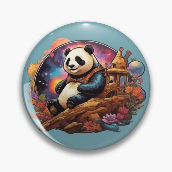Item preview, Fantasy Themed Smiling Panda - Stars, Galaxy, Outer Space designed and sold by thecatcouch.