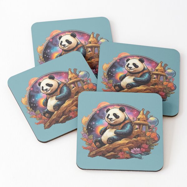 Item preview, Fantasy Themed Smiling Panda - Stars, Galaxy, Outer Space designed and sold by thecatcouch.