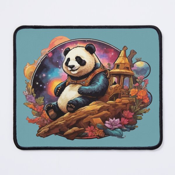 Item preview, Fantasy Themed Smiling Panda - Stars, Galaxy, Outer Space designed and sold by thecatcouch.