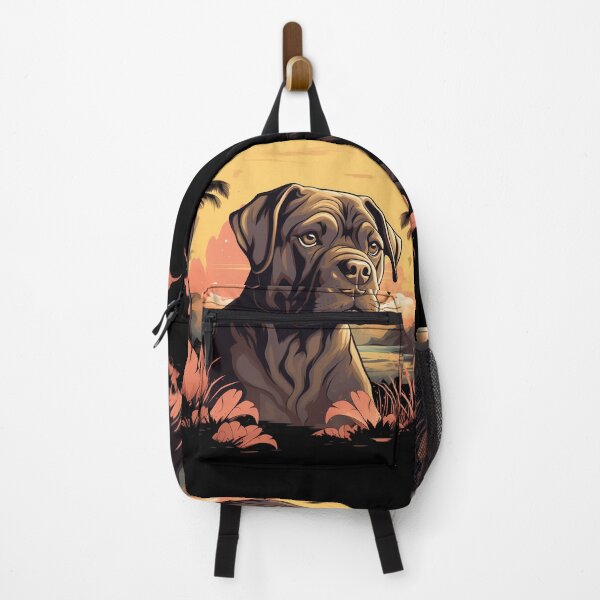 Item preview, Cane Corso Dog Breed On Tropical Background, Italian Mastiff Illustration designed and sold by NBSStore.