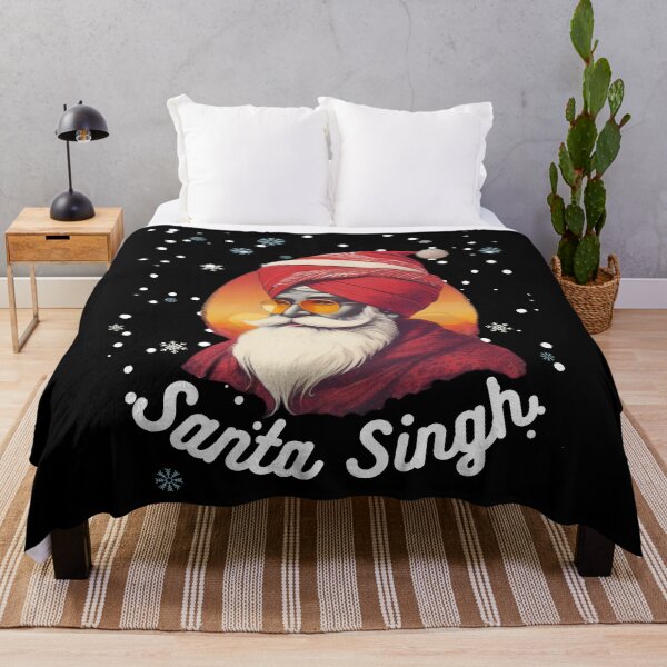 Item preview, Santa Singh Christmas Vintage Snow Sunset  designed and sold by Smix Pixels.