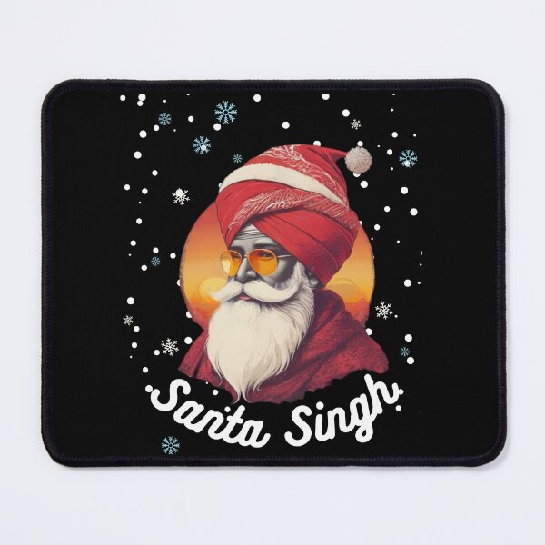 Item preview, Santa Singh Christmas Vintage Snow Sunset  designed and sold by Smix Pixels.