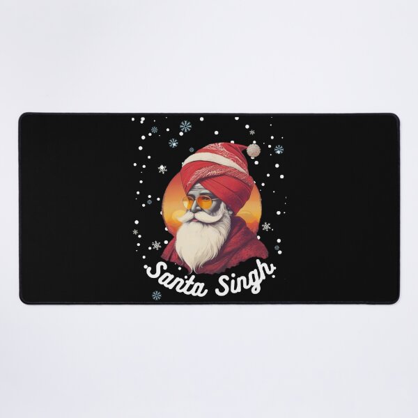 Item preview, Santa Singh Christmas Vintage Snow Sunset  designed and sold by Smix Pixels.