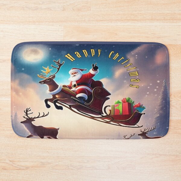 Item preview, Christmas Santa Claus on a sleigh with reindeer and with gifts designed and sold by JaroDesign2023.