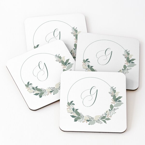 Item preview, Monogram Letter "G" Wreath designed and sold by LinesofLife.