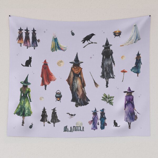 Item preview, Lilac Cottagecore Witches by Lyra the Lavender Witch designed and sold by Lyra The Lavender Witch.