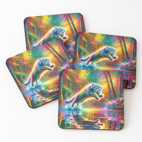 Item preview, Psychedelic Pallas Cat Leap designed and sold by Matt's Artificial Nature.