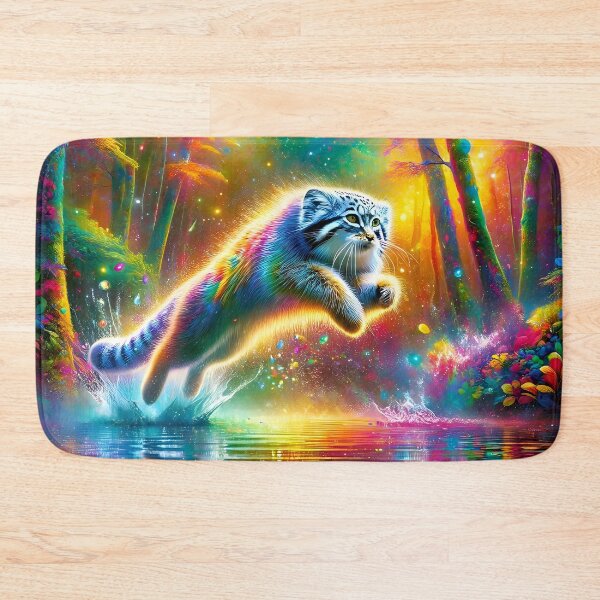 Item preview, Psychedelic Pallas Cat Leap designed and sold by Matt's Artificial Nature.