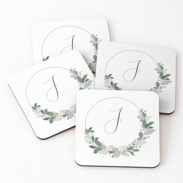 Item preview, Monogram Letter "J" Wreath designed and sold by LinesofLife.