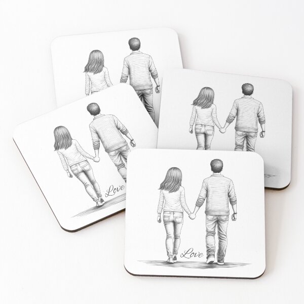 Item preview, Bf And Gf Holding Hands I Love U Couple designed and sold by Manifest-Style.