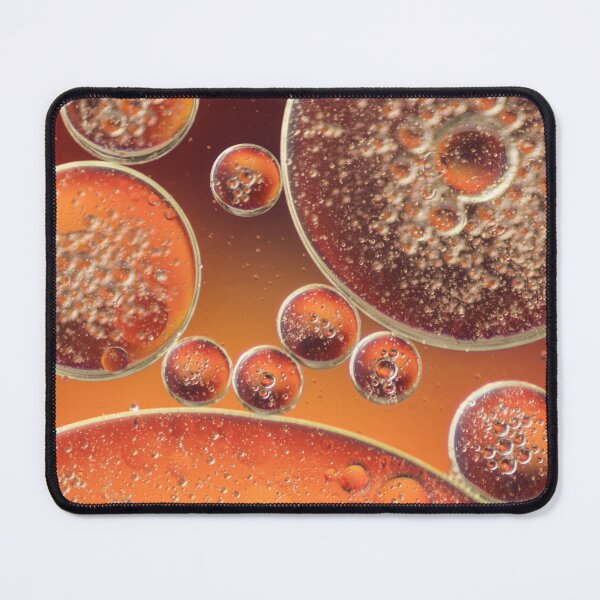 Item preview, abstract oil drops golden blurred backround designed and sold by Delicarte.