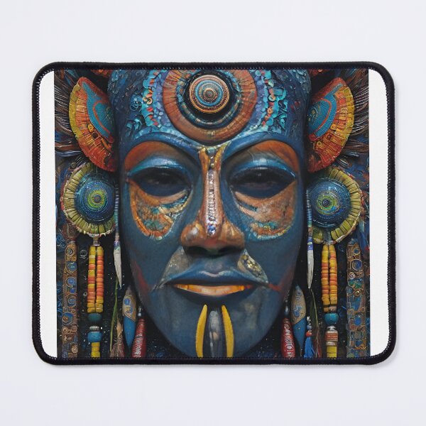 Item preview, Oval Afrocentric Lulua inspired Mask with beadwork designed and sold by SriGem.