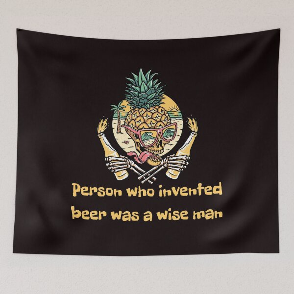 Item preview, Person who invented beer was a wise man. Funny t-shirt designed and sold by Studio-wzory.