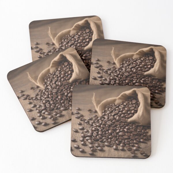 Item preview, Rich, aromatic coffee beans in a rustic burlap sack designed and sold by Sadia  Jannat.