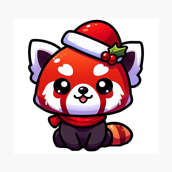 Item preview, Red panda santa  designed and sold by Wxjtecki.