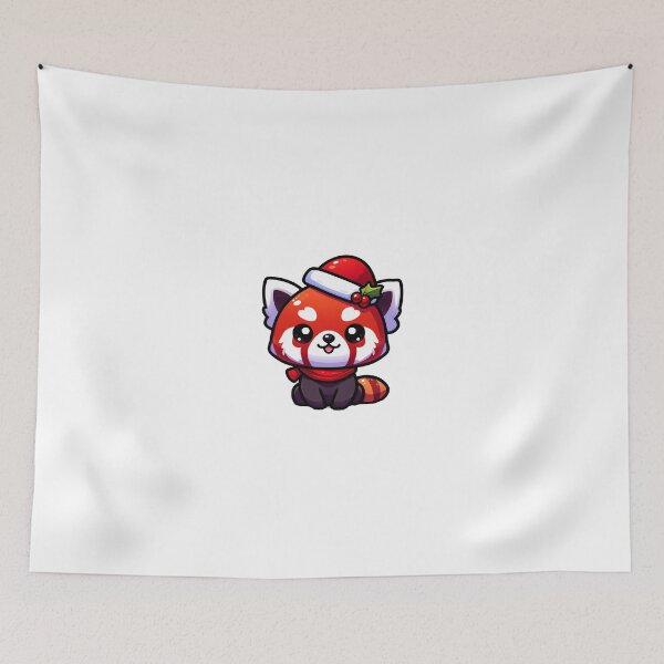 Item preview, Red panda santa  designed and sold by Wxjtecki.