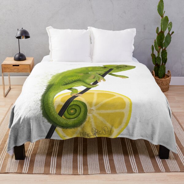 Aperçu de l'œuvre caméléon avec art surréaliste au citron créée et vendue par sophienadinew.