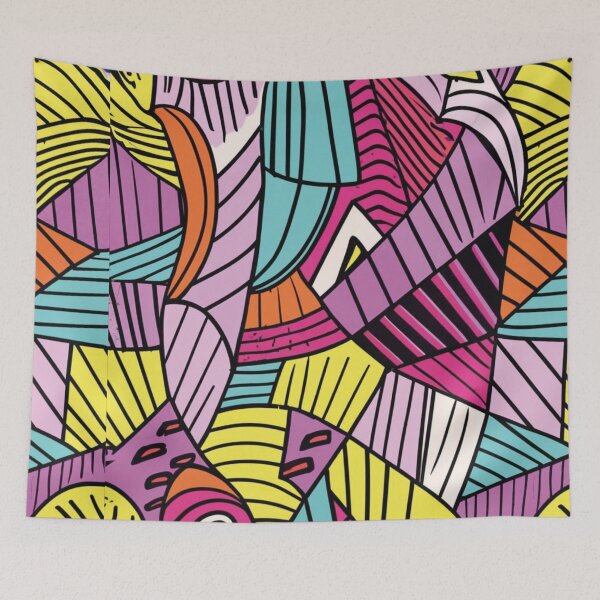 Item preview,  Artistic colorful pattern in pop art style designed and sold by LuckyFamily.