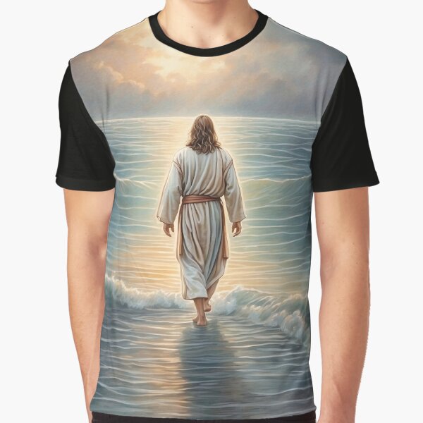 Item preview, Christian Art of Jesus Walking on the Water - Christian designed and sold by HeavenArtStudio.