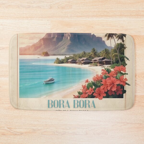 Item preview, Tropical Paradise Preserved: Vintage Travel Poster of Bora Bora designed and sold by Ceemko's Vintage Corner.